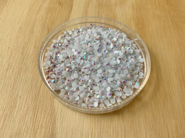 3MM or 4MM AB White Jelly Rhinestones, Flatback rhinestones, non hotfix